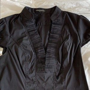 Black top mandarin collar
